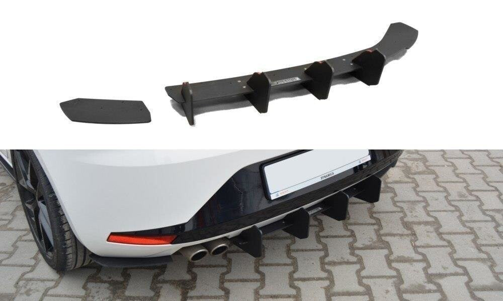 Street Pro Heckansatz Diffusor passend für Seat Leon III FR schwarz matt