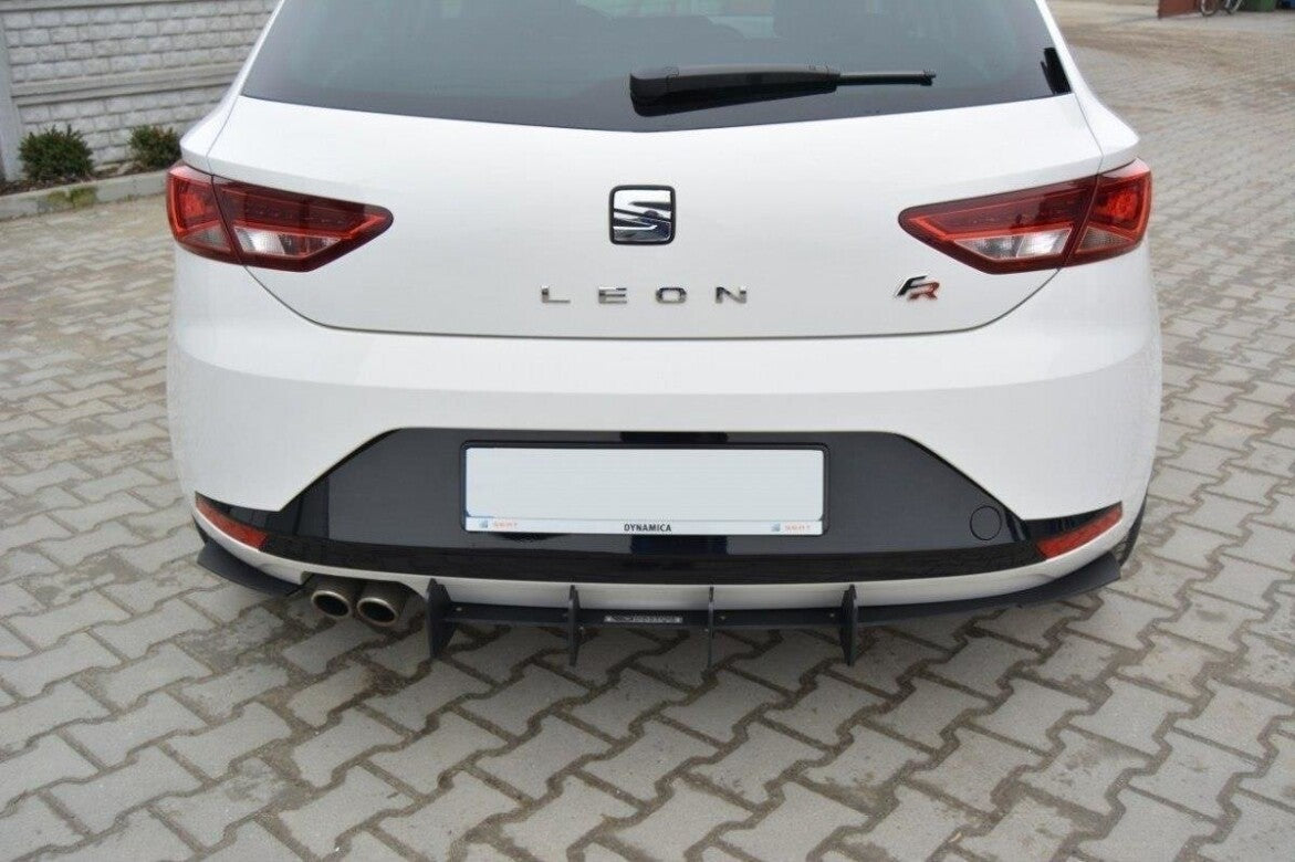 Street Pro Heckansatz Diffusor passend für Seat Leon III FR schwarz matt