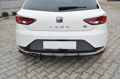 Street Pro Heckansatz Diffusor passend für Seat Leon III FR schwarz matt
