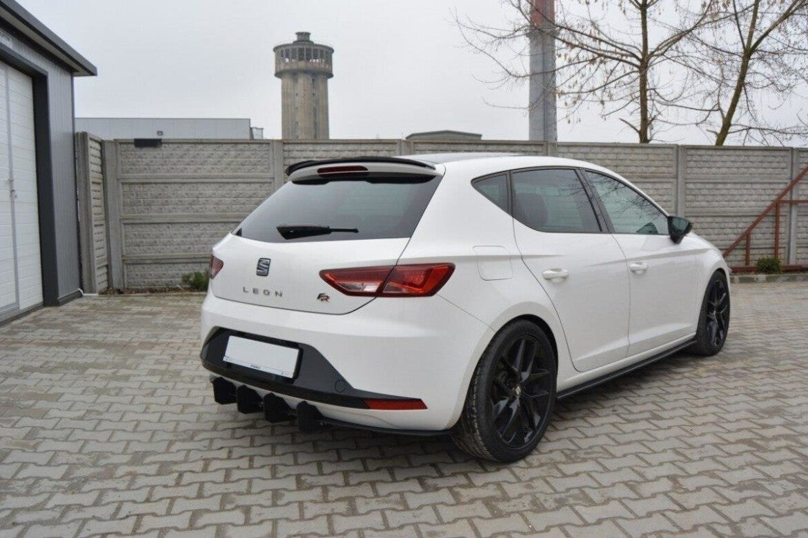 Street Pro Heckansatz Diffusor passend für Seat Leon III FR schwarz matt