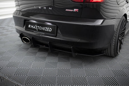 Street Pro Heckansatz Diffusor passend für Seat Leon Mk1 CUPRA schwarz matt