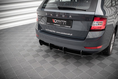 Street Pro Heckansatz Diffusor passend für Skoda Fabia Combi Mk3 FL schwarz matt