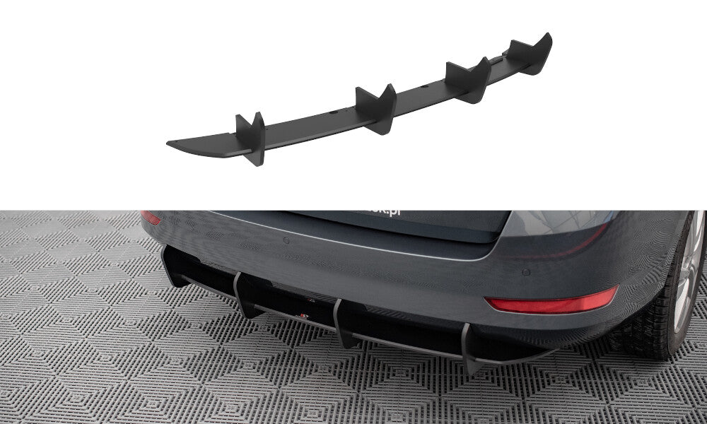 Street Pro Heckansatz Diffusor passend für Skoda Fabia Combi Mk3 FL schwarz matt