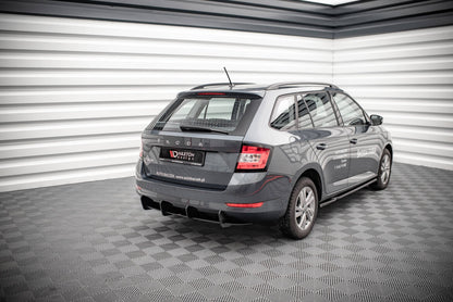 Street Pro Heckansatz Diffusor passend für Skoda Fabia Combi Mk3 FL schwarz matt