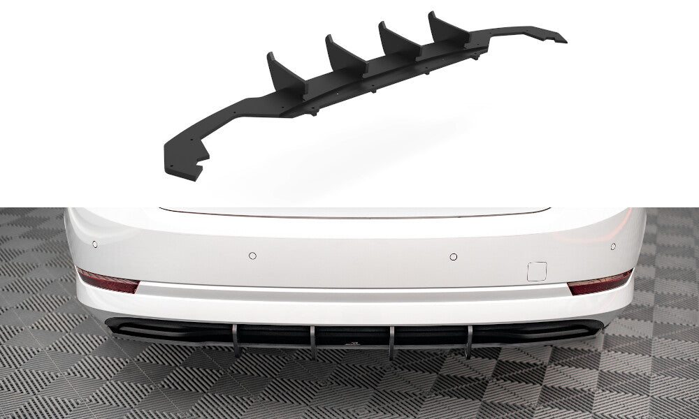 Street Pro Heckansatz Diffusor passend für Skoda Octavia Mk4 schwarz matt
