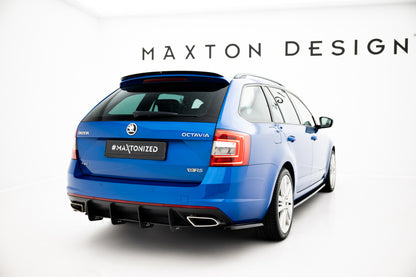 Street Pro Heckansatz Diffusor passend für Skoda Octavia RS Mk3 / Mk3 FL Hatchback / Kombi schwarz matt