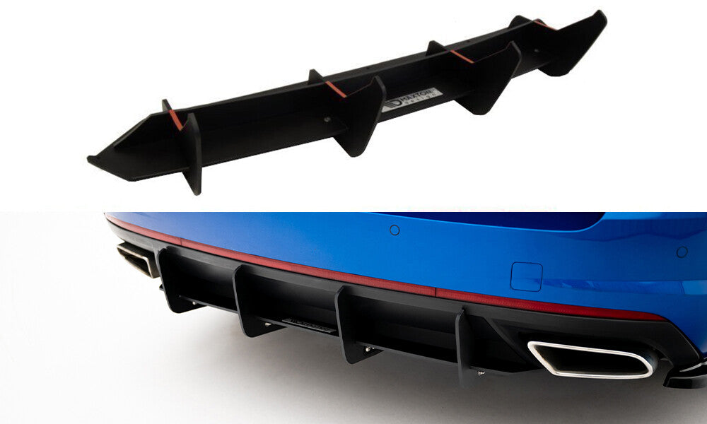 Street Pro Heckansatz Diffusor passend für Skoda Octavia RS Mk3 / Mk3 FL Hatchback / Kombi schwarz matt