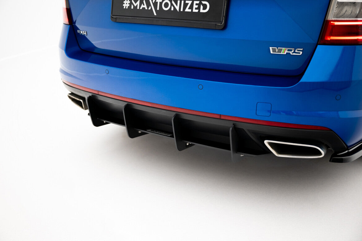 Street Pro Heckansatz Diffusor passend für Skoda Octavia RS Mk3 / Mk3 FL Hatchback / Kombi schwarz matt