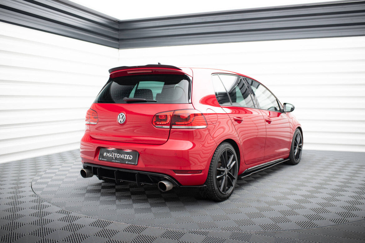 Street Pro Heckansatz Diffusor passend für & Street Pro Diffusor Flaps passend für VW Golf 6 GTI / 35TH schwarz matt