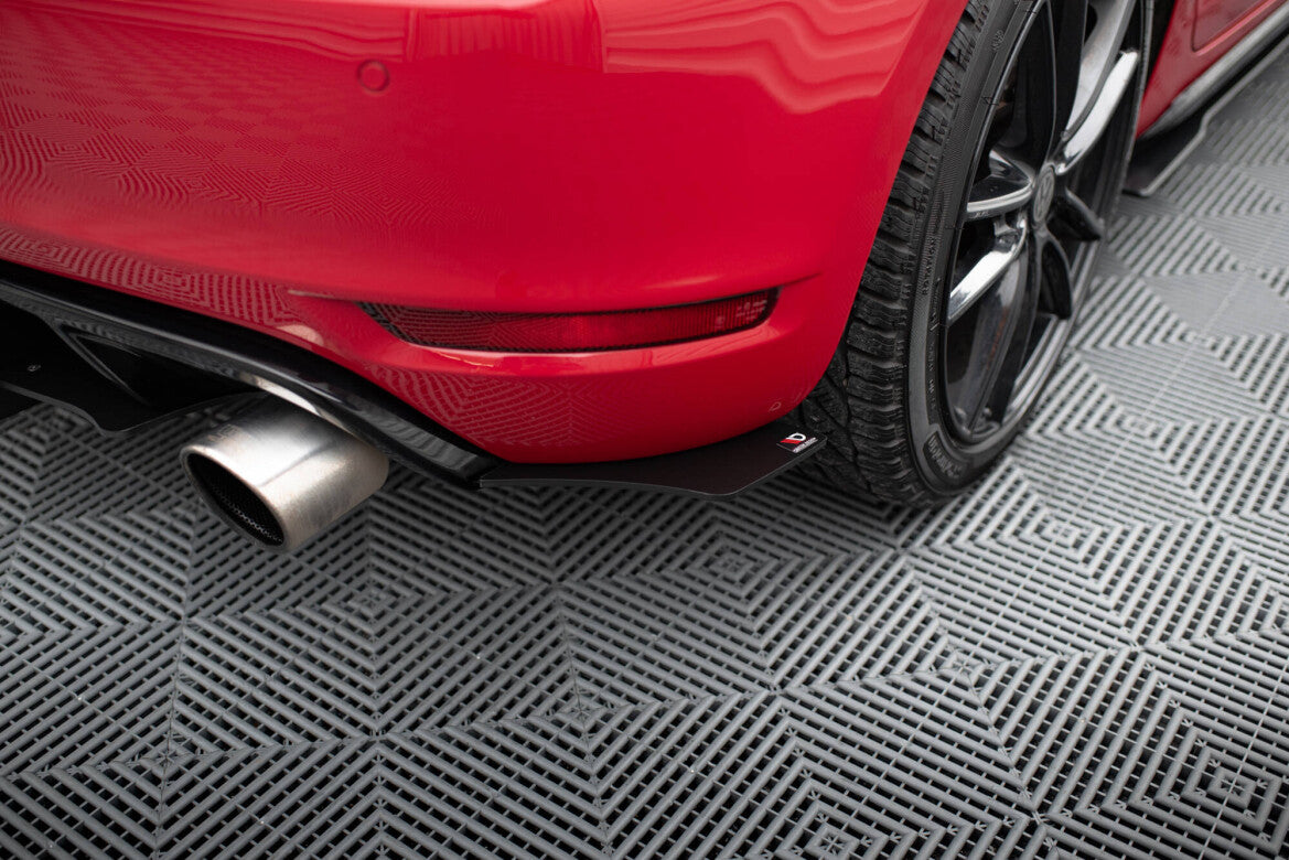 Street Pro Heckansatz Diffusor passend für & Street Pro Diffusor Flaps passend für VW Golf 6 GTI / 35TH schwarz matt