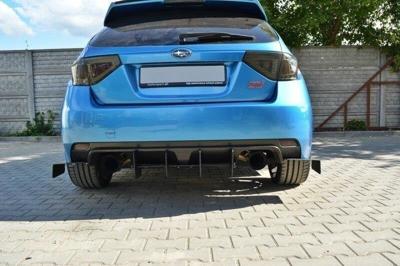 Street Pro Heckansatz Diffusor passend für Subaru Impreza WRX STI Mk3 schwarz matt