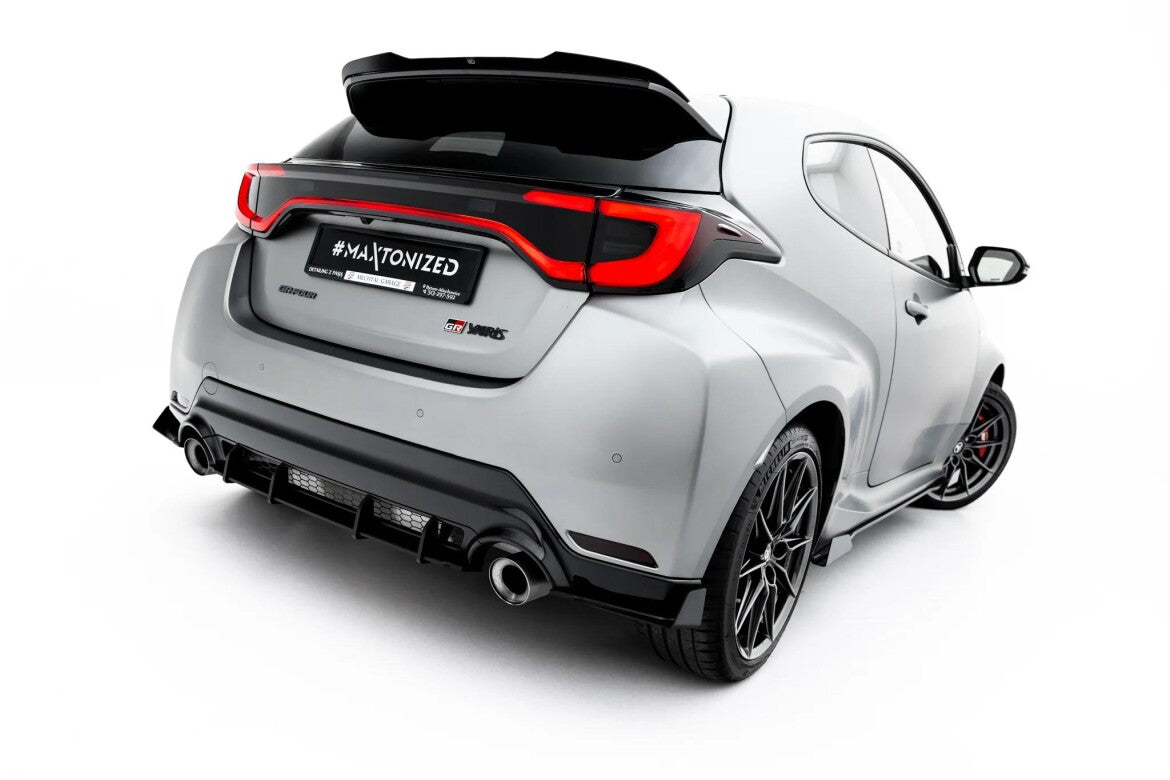 Street Pro Heckansatz Diffusor passend für Toyota GR Yaris Mk4 Facelift schwarz-rot