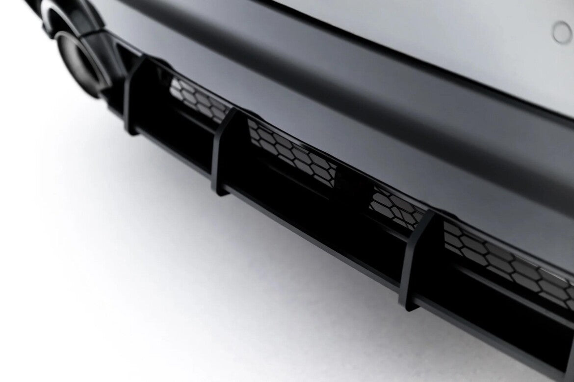 Street Pro Heckansatz Diffusor passend für Toyota GR Yaris Mk4 Facelift schwarz-rot