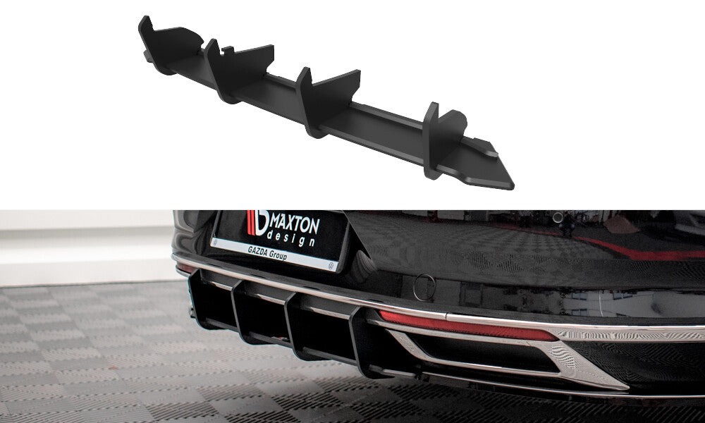 Street Pro Heckansatz Diffusor passend für Volkwagen Passat B8 FL schwarz matt