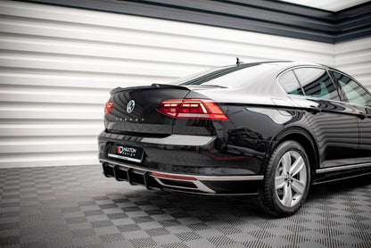 Street Pro Heckansatz Diffusor passend für Volkwagen Passat B8 FL schwarz matt
