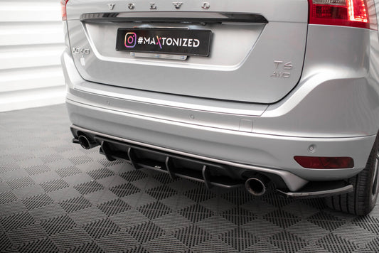 Street Pro Heckansatz Diffusor passend für Volvo XC60 R-Design Mk1 FL schwarz matt
