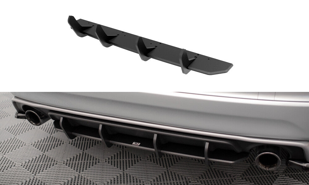 Street Pro Heckansatz Diffusor passend für Volvo XC60 R-Design Mk1 FL schwarz matt