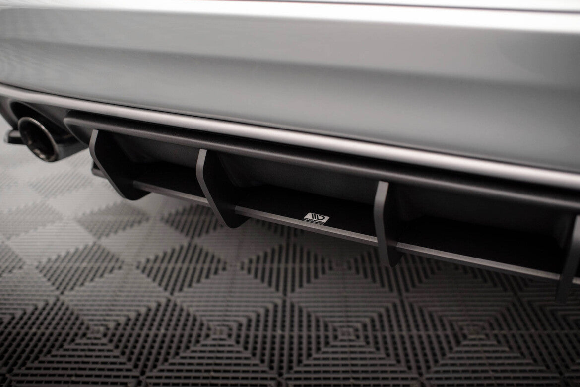 Street Pro Heckansatz Diffusor passend für Volvo XC60 R-Design Mk1 FL schwarz matt