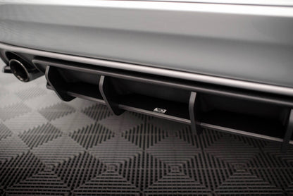 Street Pro Heckansatz Diffusor passend für Volvo XC60 R-Design Mk1 FL schwarz matt