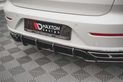 Street Pro Heckansatz Diffusor passend für VW Arteon Limousine / Shooting Brake R-Line Mk1 FL schwarz matt