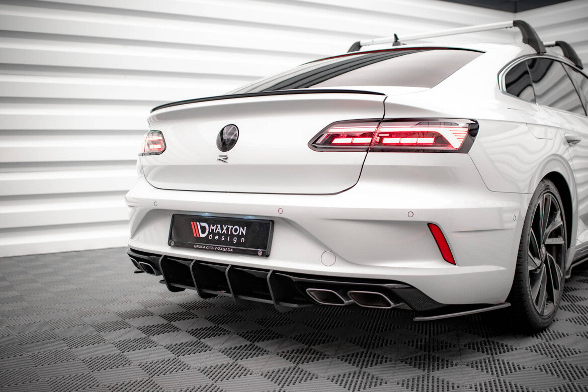 Street Pro Heckansatz Diffusor passend für VW Arteon R Limousine / Shooting Brake Mk1 Faceift schwarz matt