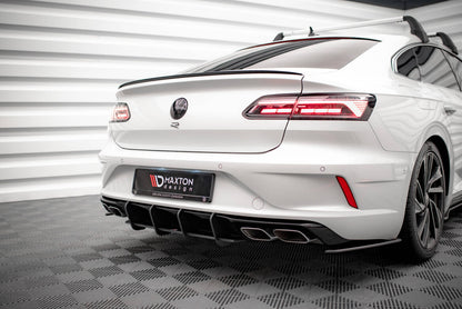 Street Pro Heckansatz Diffusor passend für VW Arteon R Limousine / Shooting Brake Mk1 Faceift schwarz matt
