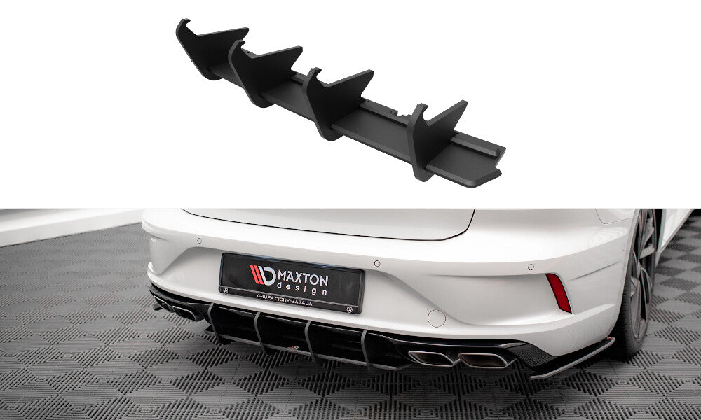 Street Pro Heckansatz Diffusor passend für VW Arteon R Limousine / Shooting Brake Mk1 Faceift schwarz matt