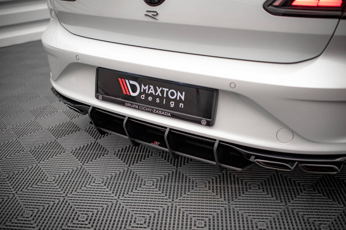Street Pro Heckansatz Diffusor passend für VW Arteon R Limousine / Shooting Brake Mk1 Faceift schwarz matt