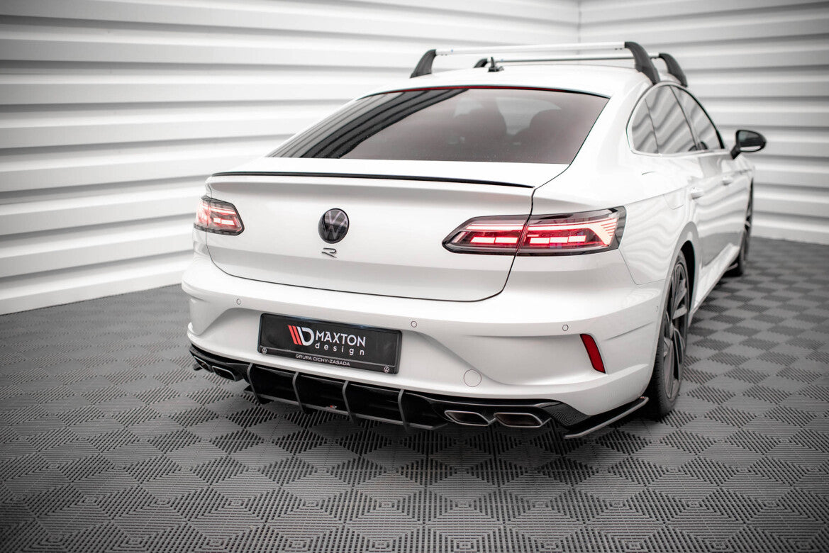 Street Pro Heckansatz Diffusor passend für VW Arteon R Limousine / Shooting Brake Mk1 Faceift schwarz matt