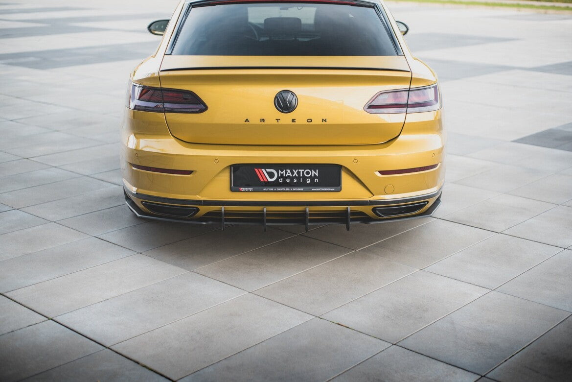Street Pro Heckansatz Diffusor passend für VW Arteon R-Line Limousine / Shooting Brake Mk1 schwarz matt