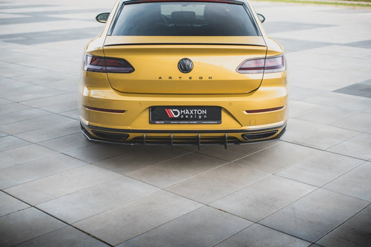 Street Pro Heckansatz Diffusor passend für VW Arteon R-Line Limousine / Shooting Brake Mk1 schwarz matt