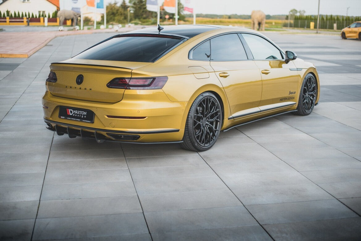 Street Pro Heckansatz Diffusor passend für VW Arteon R-Line Limousine / Shooting Brake Mk1 schwarz matt