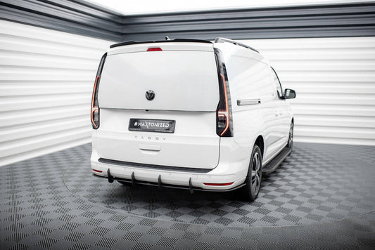 Street Pro Heckansatz Diffusor passend für VW Caddy Maxi Mk5 schwarz matt