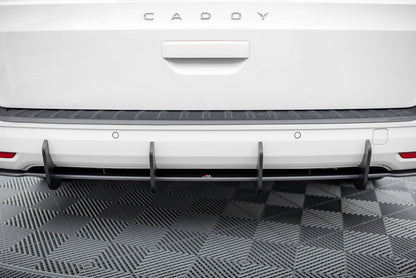 Street Pro Heckansatz Diffusor passend für VW Caddy Maxi Mk5 schwarz matt