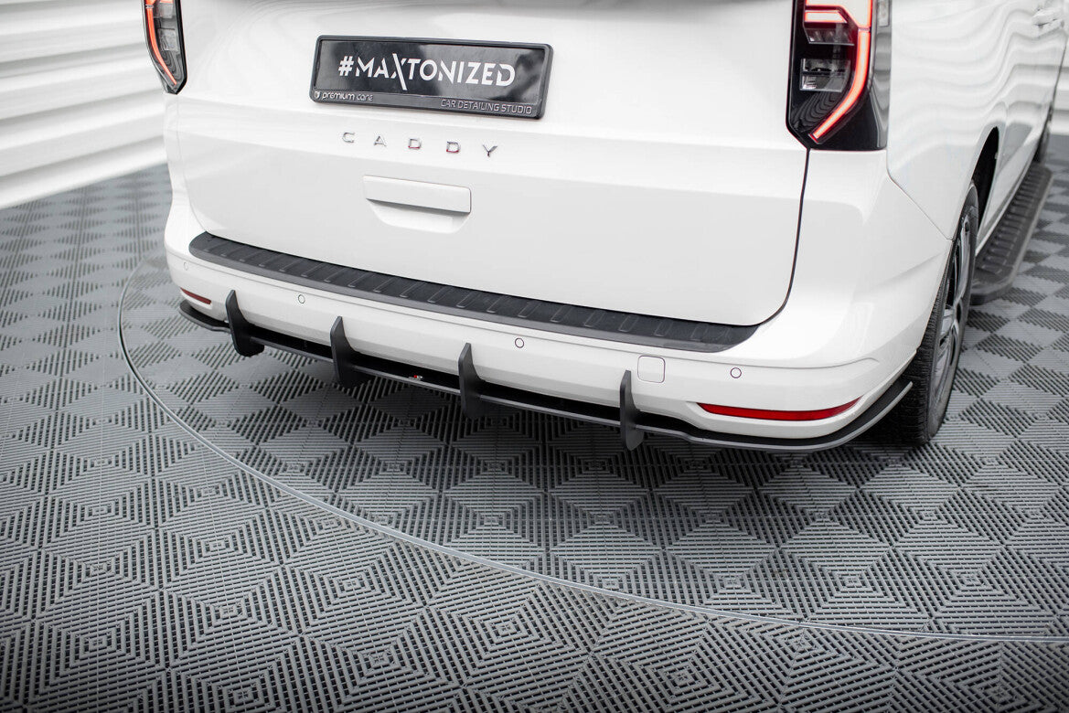 Street Pro Heckansatz Diffusor passend für VW Caddy Maxi Mk5 schwarz matt