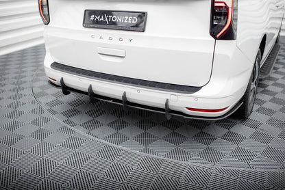 Street Pro Heckansatz Diffusor passend für VW Caddy Maxi Mk5 schwarz matt
