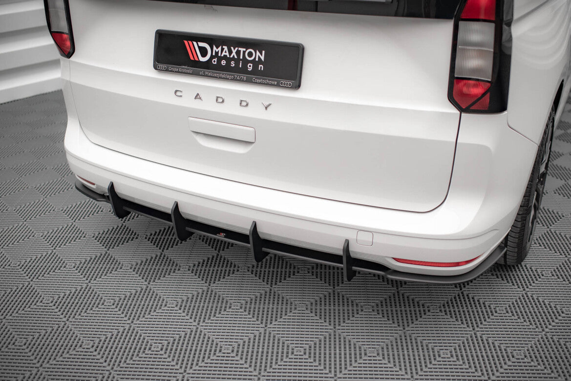 Street Pro Heckansatz Diffusor passend für VW Caddy Mk5 schwarz matt