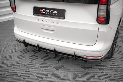 Street Pro Heckansatz Diffusor passend für VW Caddy Mk5 schwarz matt