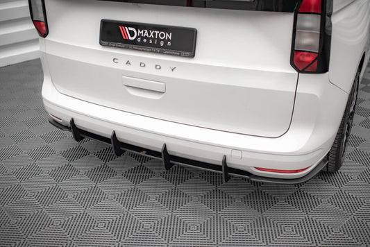 Street Pro Heckansatz Diffusor passend für VW Caddy Mk5 schwarz matt