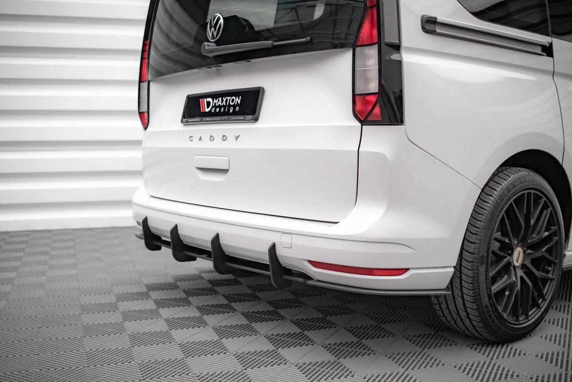 Street Pro Heckansatz Diffusor passend für VW Caddy Mk5 schwarz matt
