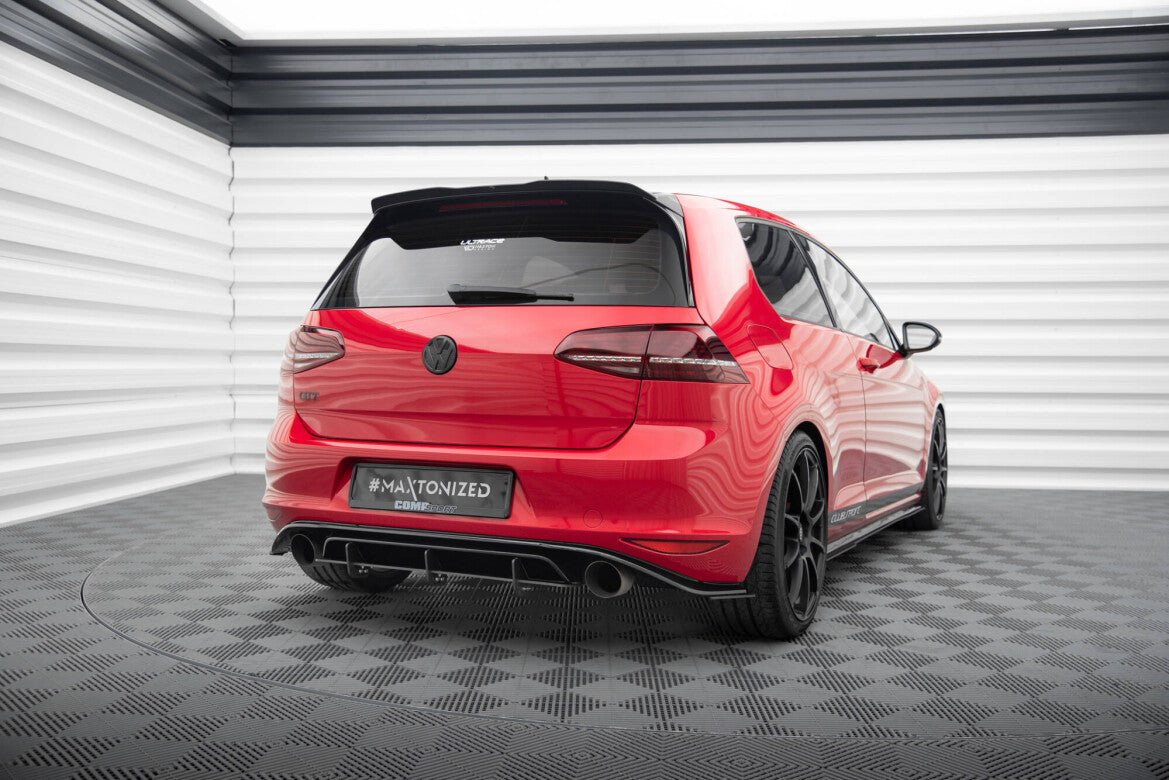 Street Pro Heckansatz Diffusor passend für VW Golf 7 GTI CLUBSPORT schwarz matt