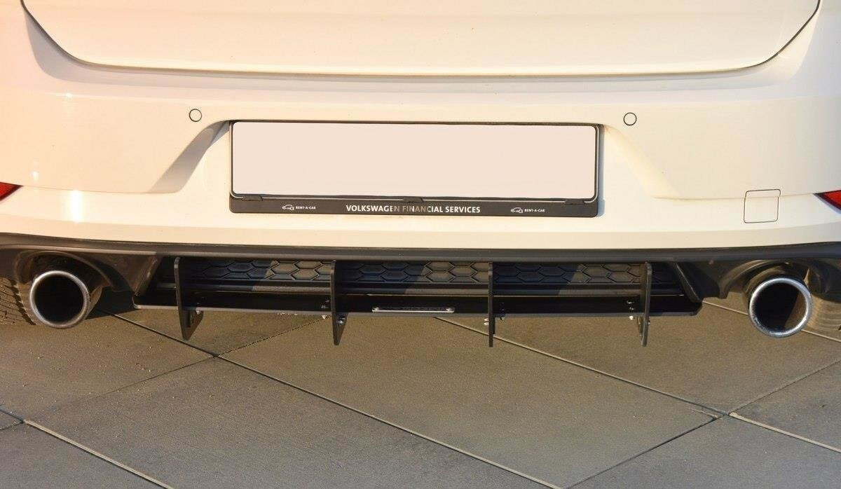 Street Pro Heckansatz Diffusor passend für VW Golf 7 GTI FL schwarz matt