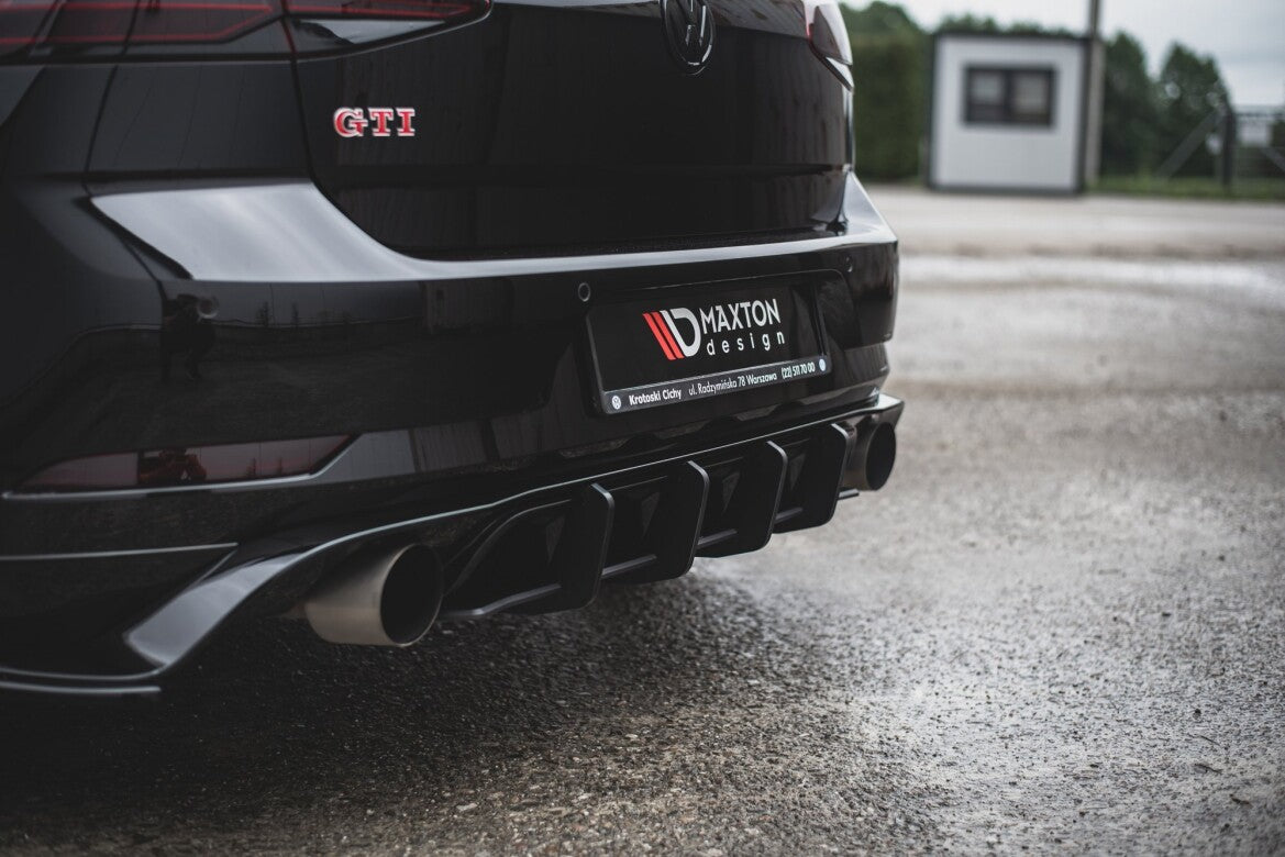 Street Pro Heckansatz Diffusor passend für VW Golf 7 GTI TCR schwarz matt