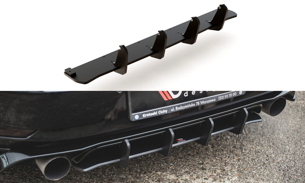 Street Pro Heckansatz Diffusor passend für VW Golf 7 GTI TCR schwarz matt