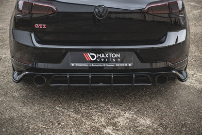 Street Pro Heckansatz Diffusor passend für VW Golf 7 GTI TCR schwarz matt