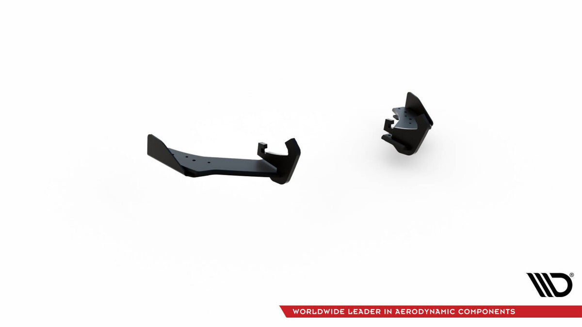 Street Pro Heckansatz Diffusor passend für VW Golf 7 R FL roter Kern + Hochglanz Flaps