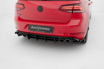 Street Pro Heckansatz Diffusor passend für VW Golf 7 R FL roter Kern