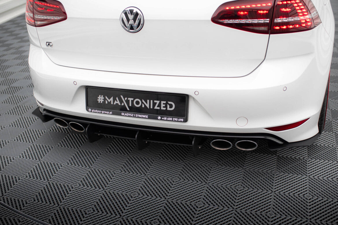 Street Pro Heckansatz Diffusor passend für VW Golf 7 R Hatchback schwarz matt