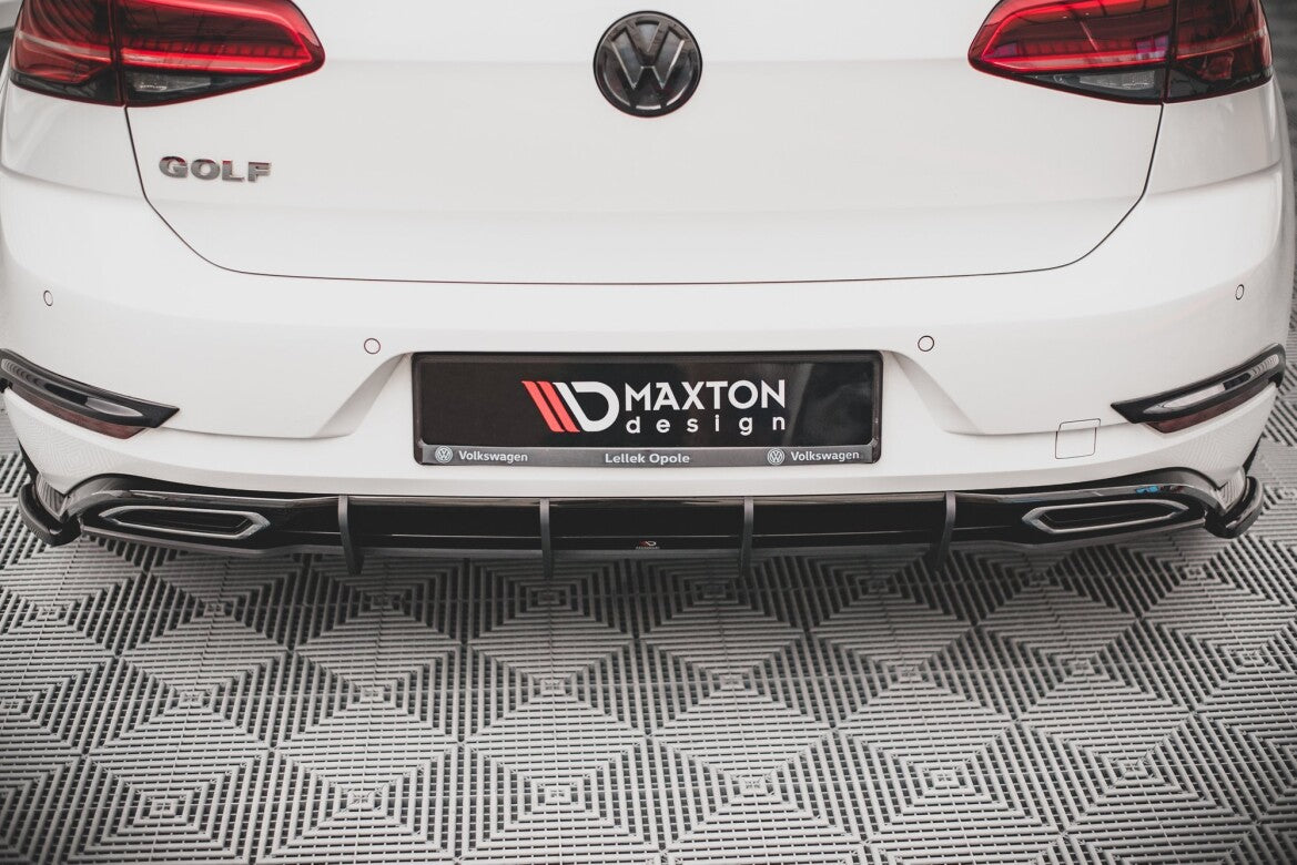 Street Pro Heckansatz Diffusor passend für VW Golf R-Line Mk 7 FL schwarz matt