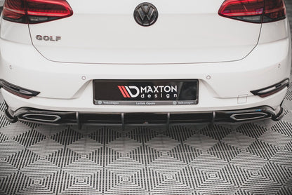 Street Pro Heckansatz Diffusor passend für VW Golf R-Line Mk 7 FL schwarz matt